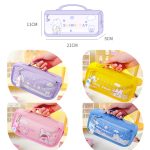 Mehrschichtige Bleistifttasche, multifunktionale Stifteetuis mit großer Kapazität, süße Cartoon-Briefpapiertasche – Bild 3