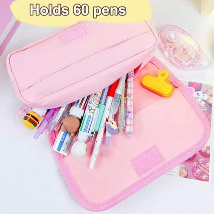 Mehrschichtige Bleistifttasche, multifunktionale Stifteetuis mit großer Kapazität, süße Cartoon-Briefpapiertasche – Bild 5