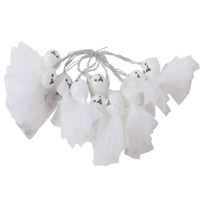 Halloween Stoff Geist String Lichter LED Scary Ghost Festival Indoor Dekoration Umgebungs Lampe, 1.5m 10 Lights White, 3m 20 Lights White, 1.5m 10 Lights Warm White, 3m 20 Lights Warm White – Bild 2