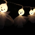 Halloween Stoff Geist String Lichter LED Scary Ghost Festival Indoor Dekoration Umgebungs Lampe, 1.5m 10 Lights White, 3m 20 Lights White, 1.5m 10 Lights Warm White, 3m 20 Lights Warm White – Bild 7