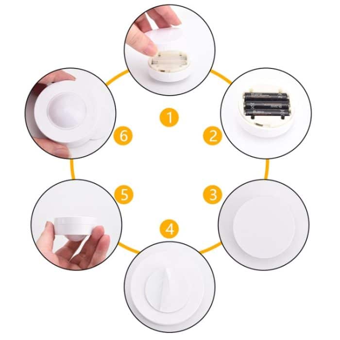 Fernbedienung Induktion Nachtlicht Schlafzimmer Kleiderschrank LED Push-Button Licht – Bild 4