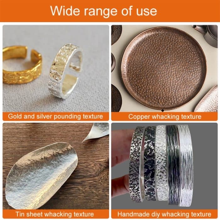 Handgemachter DIY Quadrathammer Gold- und Silberschmuck Texturhammer, No.1, No.2, No.3, No.4, No.5, No.6, No.7, No.8, No.9, No.10, No.11, No.12, No.13, No.14, No.15 – Bild 5