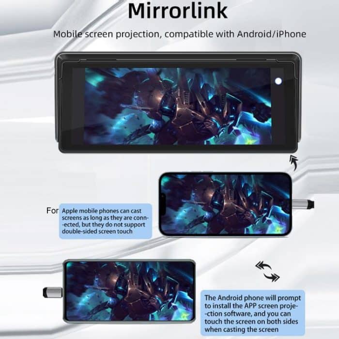 10,26-Zoll-Auto-Multimediadisplay unterstützt Carplay/Android Auto Screen Mirroring – Bild 5