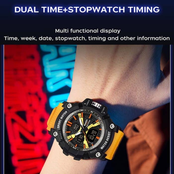 SANDA Herren Elektronische Uhr Outdoor Sport Leuchtende Uhr – Bild 4