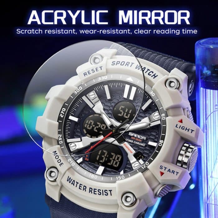 SANDA Herren Elektronische Uhr Outdoor Sport Leuchtende Uhr – Bild 8