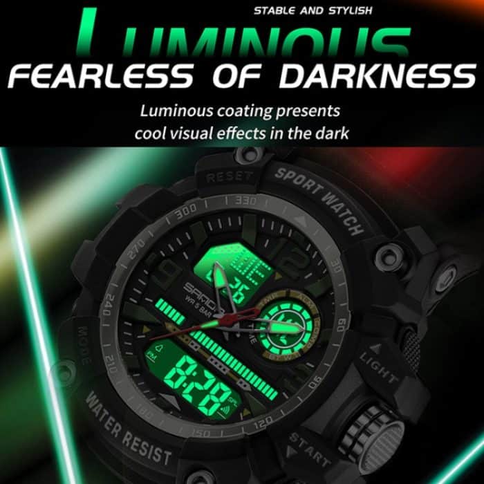 SANDA Elektronische Uhr mit großem Zifferblatt, multifunktionale Outdoor-Sportuhr – Bild 4