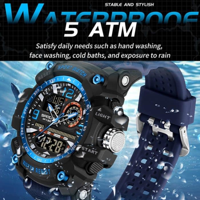 SANDA Elektronische Uhr mit großem Zifferblatt, multifunktionale Outdoor-Sportuhr – Bild 7