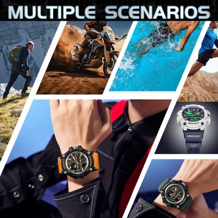 SANDA Elektronische Uhr mit großem Zifferblatt, multifunktionale Outdoor-Sportuhr – Bild 10