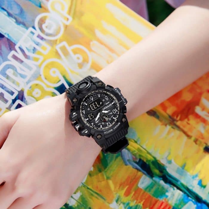 SANDA Paar Elektronische Uhr Frauen Personalisierte Leuchtende Armbanduhr – Bild 12