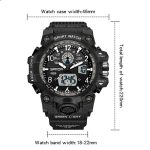 SANDA Paar Elektronische Uhr Frauen Personalisierte Leuchtende Armbanduhr – Bild 3