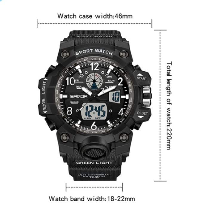 SANDA Paar Elektronische Uhr Frauen Personalisierte Leuchtende Armbanduhr – Bild 3