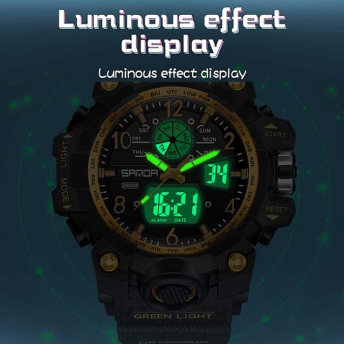 SANDA Paar Elektronische Uhr Frauen Personalisierte Leuchtende Armbanduhr – Bild 8