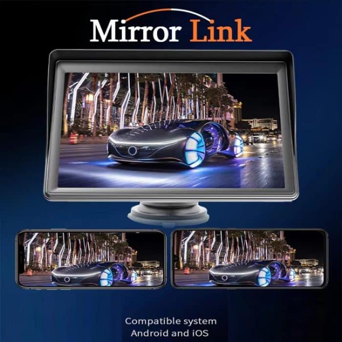 Tragbarer 7-Zoll-CarPlay-Monitor mit Bluetooth 5.0, Display, Display + Camera – Bild 10