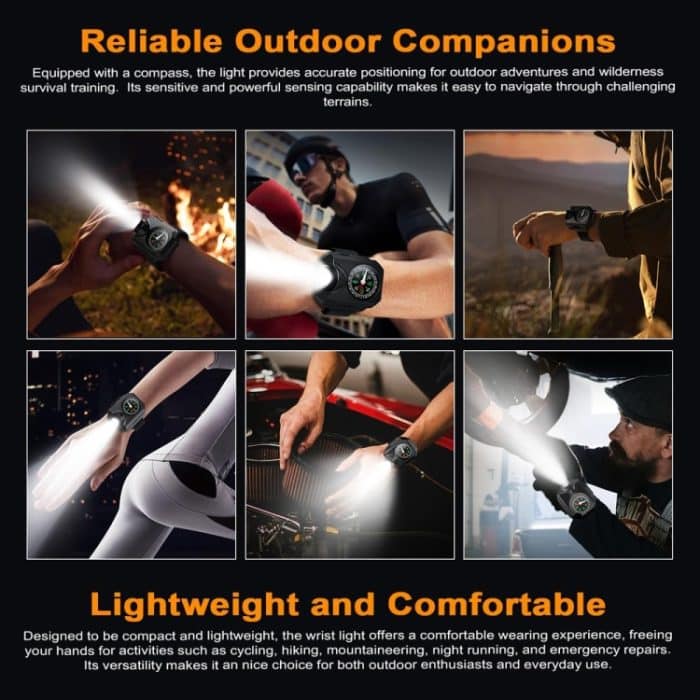 Tragbares multifunktionales SOS-Warnlicht für das Handgelenk bei Nacht – Bild 8