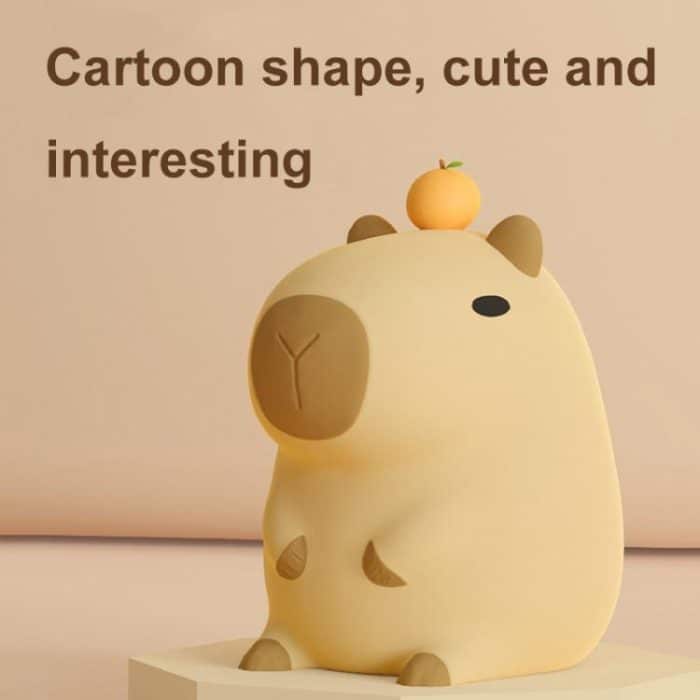 Niedlichen Cartoon Meerschweinchen Nachtlicht Ornamente Kinder Silikon Pat Licht – Bild 5