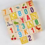 Kinder Holz 27 stücke Bausteine ​​Puzzle Spielzeug Lehrmittel Großbuchstaben Zahlen Blöcke Stapeln Turm – Bild 4