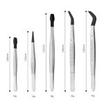 Dip geformt Stempel Clip falsche Wimpern Hilfs Clip Edelstahl Pinzette Werkzeuge – Bild 5