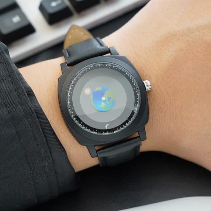 YAZOLE 588 Herrenuhr Erde Sonne Mond Zeiger Quarzuhr Studentenarmbanduhr – Bild 2