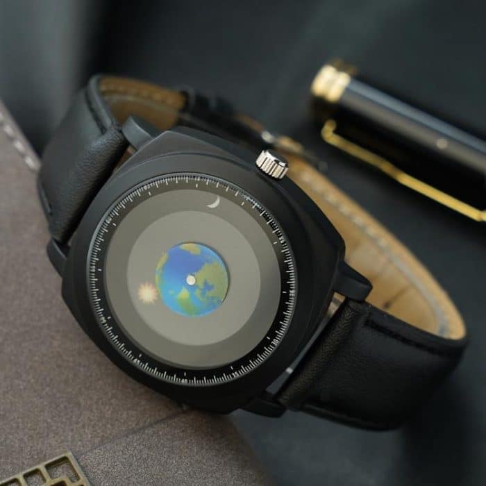 YAZOLE 588 Herrenuhr Erde Sonne Mond Zeiger Quarzuhr Studentenarmbanduhr – Bild 3