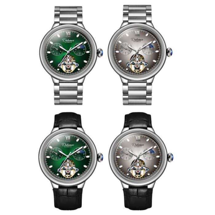 Dulunwe 6049B 30 m wasserdichte, leuchtende Schwungrad-Vollautomatik-mechanische Uhr – Bild 2