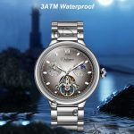 Dulunwe 6049B 30 m wasserdichte, leuchtende Schwungrad-Vollautomatik-mechanische Uhr – Bild 5