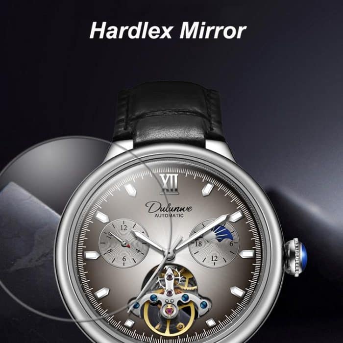 Dulunwe 6049B 30 m wasserdichte, leuchtende Schwungrad-Vollautomatik-mechanische Uhr – Bild 7