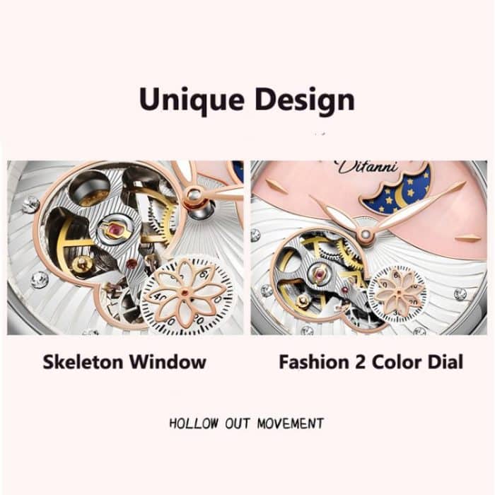 Dulunwe 6023C 30 m wasserdichte vollautomatische mechanische Uhr – Bild 3