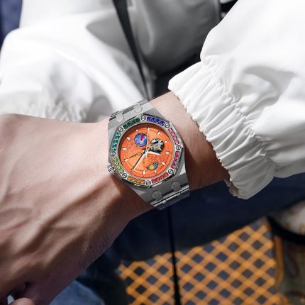 Dulunwe 6030F 30 m wasserdichte, leuchtende mechanische Uhr