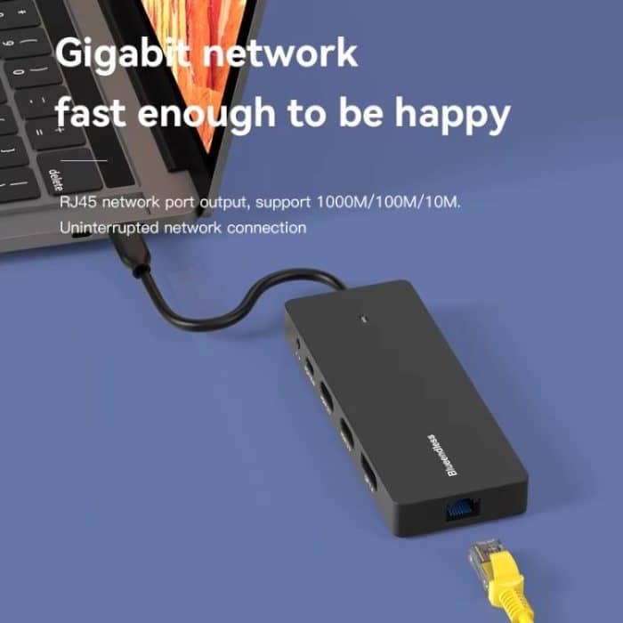 Blueendless Typ-C Gigabit Ethernet Port Multi-Screen Verschiedene Display HUB – Bild 6