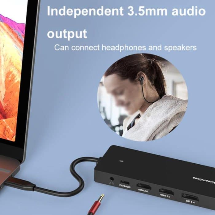 Blueendless Typ-C Gigabit Ethernet Port Multi-Screen Verschiedene Display HUB – Bild 7