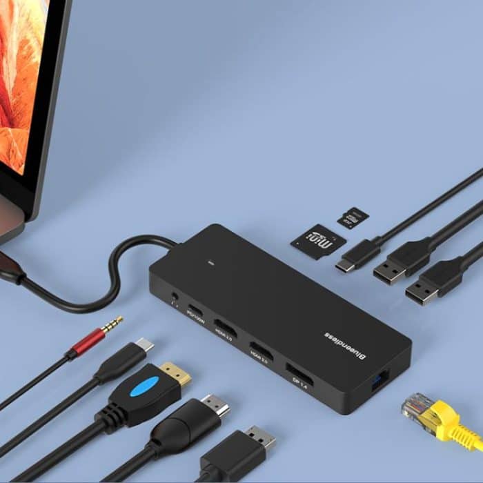 Blueendless Typ-C Gigabit Ethernet Port Multi-Screen Verschiedene Display HUB – Bild 8