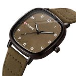 SYNOKE Men Quartz Watch Sport Retro Simple Leather Strap Quartz Watch Teenage Student Wristwatch – Bild 4