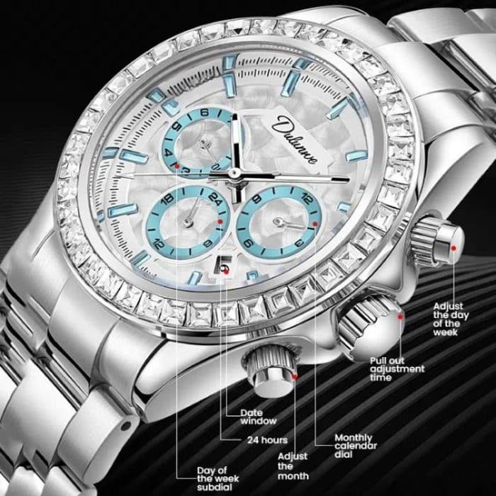 Dulunwe 6055B 30m Waterproof Luminous Automatic Mechanical Watch – Bild 3