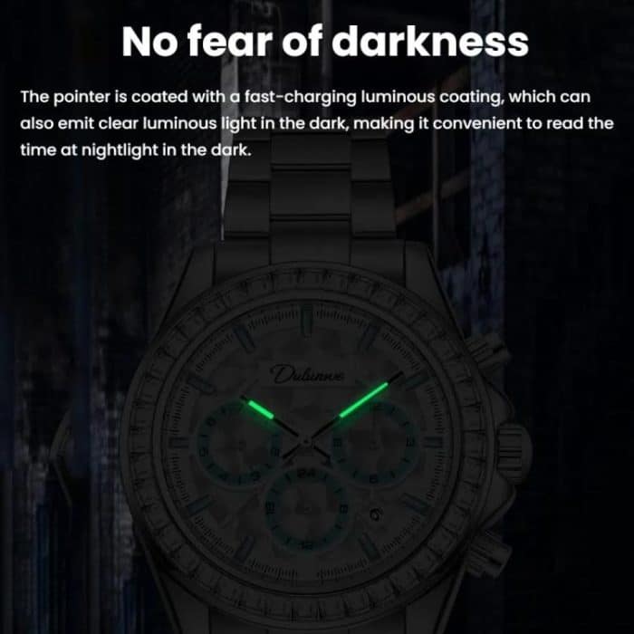 Dulunwe 6055B 30m Waterproof Luminous Automatic Mechanical Watch – Bild 4