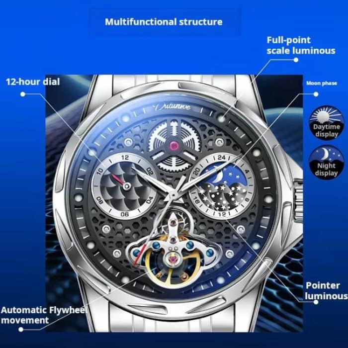 Dulunwe 6060C 30m Waterproof Luminous Automatic Mechanical Watch – Bild 3