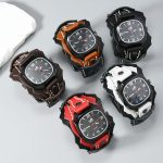 DPANCO W01478 Hand-Stitched Multi-Layered Men Cowhide Bracelet Watch Bold Punk Rock Chain Wristband Accessory – Bild 3