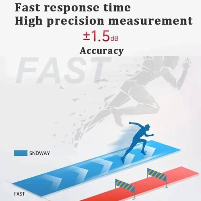 9.6 inch Wall Mounted Decibel Meter Large Screen Environmental Noise Monitor, SW-525C, SW-525D – Bild 5