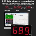9.6 inch Wall Mounted Decibel Meter Large Screen Environmental Noise Monitor, SW-525C, SW-525D – Bild 8