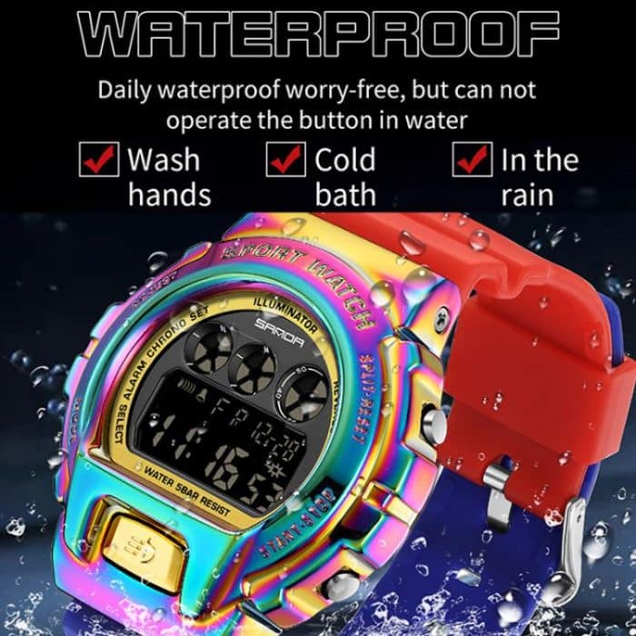 SANDA 2127 Electronic Single Movement Waterproof Sports Watch – Bild 8