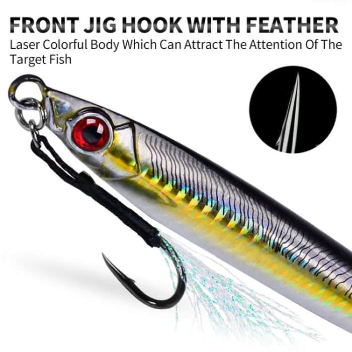 PROBEROS LF153 3D Fast Twitch Sea Fishing Road Runner Lure Long Casting Quick Sinking False Bait, 14G – Bild 5