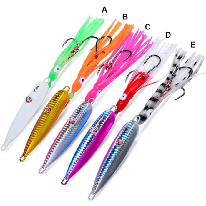 PROBEROS LF159 Luminous Bearded Squid Hook Slow Cranking Road Runner Iron Plate Bionic False Bait – Bild 3