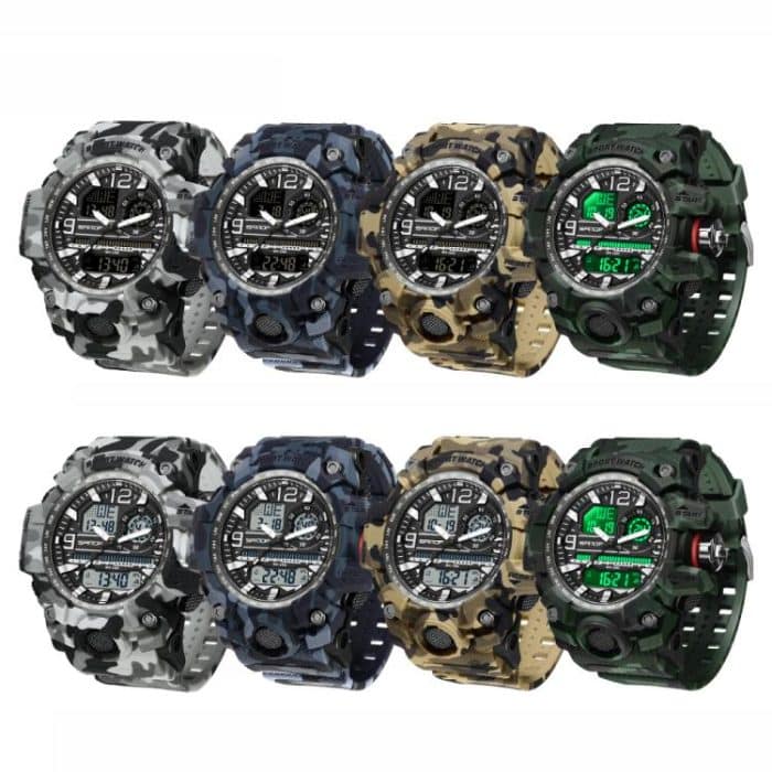 TBD06059812_B1.jpg SANDA 3359 Outdoor Sports Watch Waterproof Camouflage Electronic Watch – Bild 2