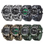 SANDA 3355 Camouflage Multifunction Watch Alarm Clock Waterproof Electronic Watch – Bild 2