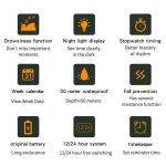 SANDA 3355 Camouflage Multifunction Watch Alarm Clock Waterproof Electronic Watch – Bild 8