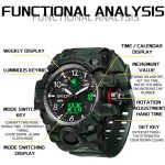 SANDA 3358 Camouflage Series Men Watch Alarm Clock Waterproof Electronic Watch – Bild 3