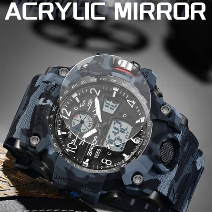 SANDA 3358 Camouflage Series Men Watch Alarm Clock Waterproof Electronic Watch – Bild 6
