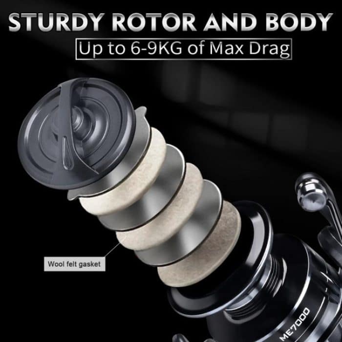 LUYA Spinning Reel Sea Long Casting CNC Metal Swing Arm Fishing Reel, PROBEROS ME2000, PROBEROS ME3000, PROBEROS ME4000, PROBEROS ME5000, PROBEROS ME6000 – Bild 12