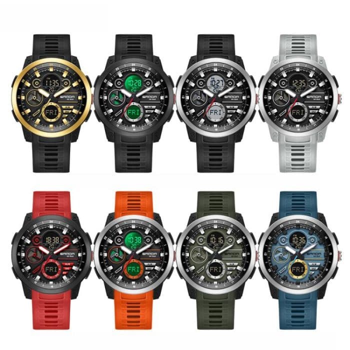 SANDA 3379 Sport Waterproof Alarm Clock Reminder Electronic Watch – Bild 2