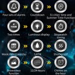 SANDA 3379 Sport Waterproof Alarm Clock Reminder Electronic Watch – Bild 12