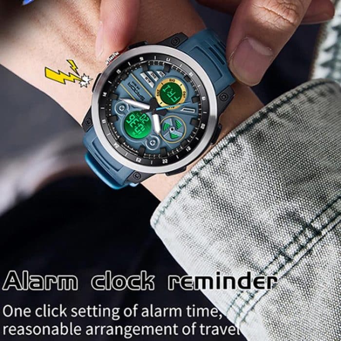 SANDA 3379 Sport Waterproof Alarm Clock Reminder Electronic Watch – Bild 13